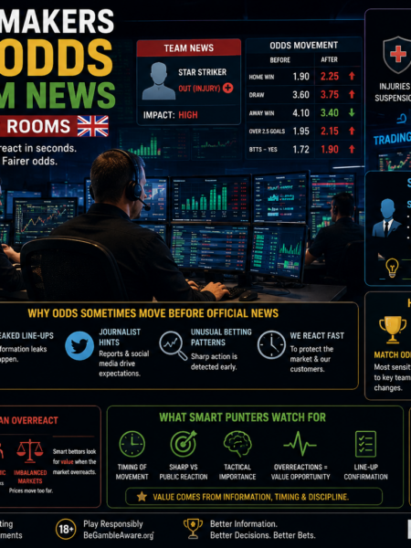 How Bookmakers Adjust Odds After Team News – Inside UK Trading Rooms