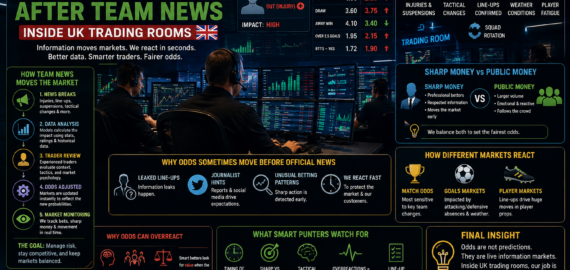 How Bookmakers Adjust Odds After Team News – Inside UK Trading Rooms