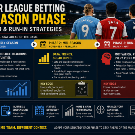 Premier League Betting Strategies by Season Phase – Early, Mid & Run-In Guide